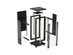 SZAFA INSTALACYJNA RACK STOJĄCA 19" 18U 600X600 CZARNA DRZWI PRZESZKLONE LANBERG (FLAT PACK)