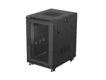 SZAFA INSTALACYJNA RACK STOJĄCA 19" 18U 600X800 CZARNA DRZWI PERFOROWANE LANBERG (FLAT PACK) 