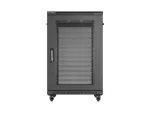 SZAFA INSTALACYJNA RACK STOJĄCA 19" 18U 600X800 CZARNA DRZWI PERFOROWANE LANBERG (FLAT PACK) 