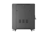 SZAFA INSTALACYJNA RACK STOJĄCA 19" 18U 600X800 CZARNA DRZWI PERFOROWANE LANBERG (FLAT PACK) 