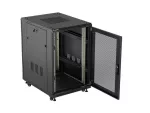 SZAFA INSTALACYJNA RACK STOJĄCA 19" 18U 600X800 CZARNA DRZWI PERFOROWANE LANBERG (FLAT PACK) 