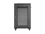SZAFA INSTALACYJNA RACK STOJĄCA 19" 18U 600X800 CZARNA DRZWI PERFOROWANE LANBERG (FLAT PACK) 