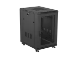 SZAFA INSTALACYJNA RACK STOJĄCA 19" 18U 600X800 CZARNA DRZWI PERFOROWANE LANBERG (FLAT PACK) 