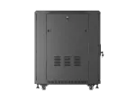 SZAFA INSTALACYJNA RACK STOJĄCA 19" 18U 600X800 CZARNA DRZWI PERFOROWANE LANBERG (FLAT PACK) 