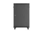 SZAFA INSTALACYJNA RACK STOJĄCA 19" 18U 600X800 CZARNA DRZWI PRZESZKLONE LANBERG (FLAT PACK)