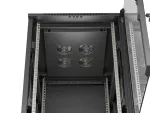 SZAFA INSTALACYJNA RACK STOJĄCA 19" 18U 600X800 CZARNA DRZWI PRZESZKLONE LANBERG (FLAT PACK)
