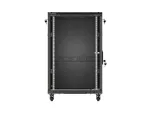 SZAFA INSTALACYJNA RACK STOJĄCA 19" 18U 600X800 CZARNA DRZWI PRZESZKLONE LANBERG (FLAT PACK)