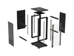 SZAFA INSTALACYJNA RACK STOJĄCA 19" 18U 600X800 CZARNA DRZWI PRZESZKLONE LANBERG (FLAT PACK)