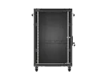 SZAFA INSTALACYJNA RACK STOJĄCA 19" 18U 600X800 CZARNA DRZWI PRZESZKLONE LANBERG (FLAT PACK)