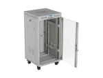 SZAFA INSTALACYJNA RACK STOJĄCA 19" 22U 600X600 SZARA DRZWI PRZESZKLONE LCD LANBERG (FLAT PACK)