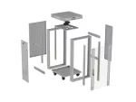 SZAFA INSTALACYJNA RACK STOJĄCA 19" 22U 600X600 SZARA DRZWI PRZESZKLONE LCD LANBERG (FLAT PACK)