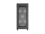 SZAFA INSTALACYJNA RACK STOJĄCA 19" 27U 600X1000 CZARNA DRZWI PERFOROWANE LANBERG (FLAT PACK)