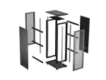 SZAFA INSTALACYJNA RACK STOJĄCA 19" 27U 600X1000 CZARNA DRZWI PERFOROWANE LANBERG (FLAT PACK)