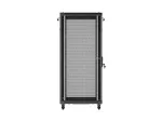 SZAFA INSTALACYJNA RACK STOJĄCA 19" 27U 600X1000 CZARNA DRZWI PERFOROWANE LANBERG (FLAT PACK)