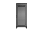 SZAFA INSTALACYJNA RACK STOJĄCA 19" 27U 600X1000 CZARNA DRZWI PERFOROWANE LANBERG (FLAT PACK)
