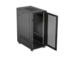 SZAFA INSTALACYJNA RACK STOJĄCA 19" 27U 600X1000 CZARNA DRZWI PERFOROWANE LANBERG (FLAT PACK)