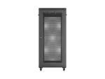SZAFA INSTALACYJNA RACK STOJĄCA 19" 27U 600X1000 CZARNA DRZWI PERFOROWANE LANBERG (FLAT PACK)