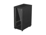 SZAFA INSTALACYJNA RACK STOJĄCA 19" 27U 600X1000 CZARNA DRZWI PRZESZKLONE LANBERG (FLAT PACK)