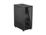SZAFA INSTALACYJNA RACK STOJĄCA 19" 27U 600X1000 CZARNA DRZWI PRZESZKLONE LANBERG (FLAT PACK)