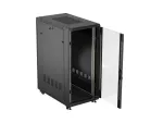 SZAFA INSTALACYJNA RACK STOJĄCA 19" 27U 600X1000 CZARNA DRZWI PRZESZKLONE LANBERG (FLAT PACK)