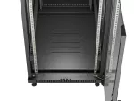 SZAFA INSTALACYJNA RACK STOJĄCA 19" 27U 600X1000 CZARNA DRZWI PRZESZKLONE LANBERG (FLAT PACK)