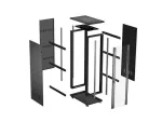 SZAFA INSTALACYJNA RACK STOJĄCA 19" 27U 600X1000 CZARNA DRZWI PRZESZKLONE LANBERG (FLAT PACK)