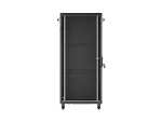 SZAFA INSTALACYJNA RACK STOJĄCA 19" 27U 600X1000 CZARNA DRZWI PRZESZKLONE LANBERG (FLAT PACK)