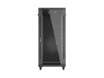 SZAFA INSTALACYJNA RACK STOJĄCA 19" 27U 600X1000 CZARNA DRZWI PRZESZKLONE LANBERG (FLAT PACK)