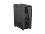 SZAFA INSTALACYJNA RACK STOJĄCA 19" 27U 600X1000 CZARNA DRZWI PRZESZKLONE LANBERG (FLAT PACK)