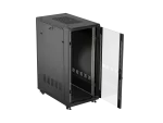 SZAFA INSTALACYJNA RACK STOJĄCA 19" 27U 600X1000 CZARNA DRZWI PRZESZKLONE LANBERG (FLAT PACK)