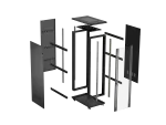 SZAFA INSTALACYJNA RACK STOJĄCA 19" 27U 600X1000 CZARNA DRZWI PRZESZKLONE LANBERG (FLAT PACK)