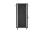 SZAFA INSTALACYJNA RACK STOJĄCA 19" 27U 600X1000 CZARNA DRZWI PRZESZKLONE LANBERG (FLAT PACK)