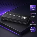 Qoltec Aktywny rozdzielacz Splitter 4 x HDMI 4K x 2K | 3.4Gb/s | High stability