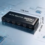 Qoltec Aktywny rozdzielacz Splitter 4 x HDMI 4K x 2K | 3.4Gb/s | High stability