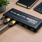 Qoltec Aktywny rozdzielacz Splitter 4 x HDMI 4K x 2K | 3.4Gb/s | High stability