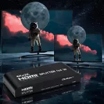 Qoltec Aktywny rozdzielacz Splitter 4 x HDMI 4K x 2K | 3.4Gb/s | High stability