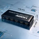 Qoltec Aktywny rozdzielacz Splitter 4 x HDMI 4K x 2K | 6Gb/s | 60Hz | High stability