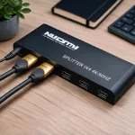 Qoltec Aktywny rozdzielacz Splitter 4 x HDMI 4K x 2K | 6Gb/s | 60Hz | High stability