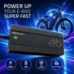 Qoltec Szybka Ładowarka do roweru skutera elektrycznego 36V | 42V | 4A |wtyczka Bosch + kabel zasilający