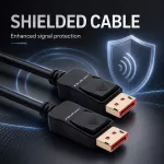 Qoltec Kabel DisplayPort v2.1| DisplayPort v2.1 | 8K | 40Gb/s | 0.5m