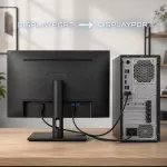 Qoltec Kabel DisplayPort v2.1 męski | DisplayPort v2.1 męski | 8K | 54G | 0.5m
