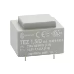 TEZ 1,5/D 230/10,5V TEZ Jednofazowy transformator do obwodów drukowanych zalewany