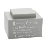 TEZ 16,0/D 230/15V Jednofazowy transformator do obwodów drukowanych zalewany