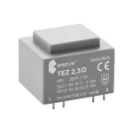 TEZ 2,3/D 230/ 9V ta40 TEZ Jednofazowy transformator do obwodów drukowanych zalewany