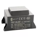 TEZ 20,0/D 230/15V Jednofazowy transformator do obwodów drukowanych zalewany