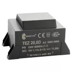 TEZ 20,0/D 230/18V Jednofazowy transformator do obwodów drukowanych zalewany