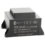 TEZ 20,0/D 230/24V Jednofazowy transformator do obwodów drukowanych zalewany