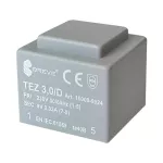 TEZ 3,0/D 230/12V ta40 Jednofazowy transformator do obwodów drukowanych zalewany