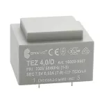TEZ 4,0/D 230/ 7,5V TEZ Jednofazowy transformator do obwodów drukowanych zalewany