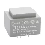 TEZ 4,0/D 400/ 9V TEZ Jednofazowy transformator do obwodów drukowanych zalewany